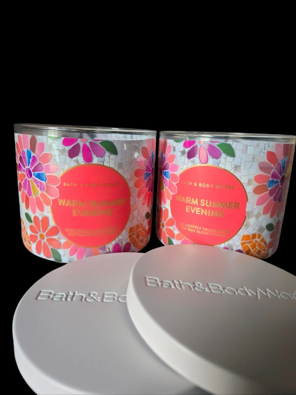 2pc Bath & Body Works Warm Summer Evening Candles - NEW!!